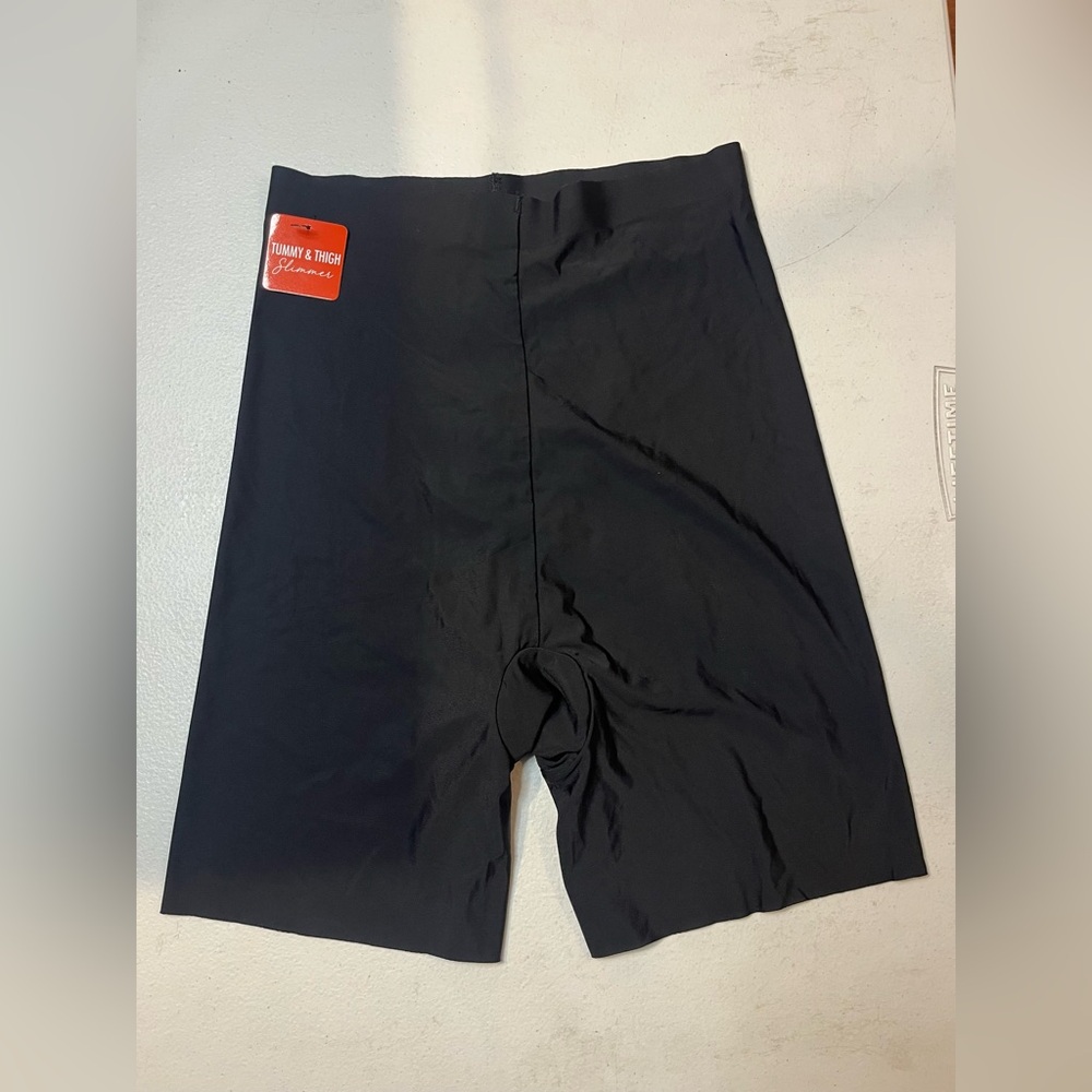 Skinnygirl Women’s Black Tummy & Thigh Shaper Nylon Spandex Shorts, Size S